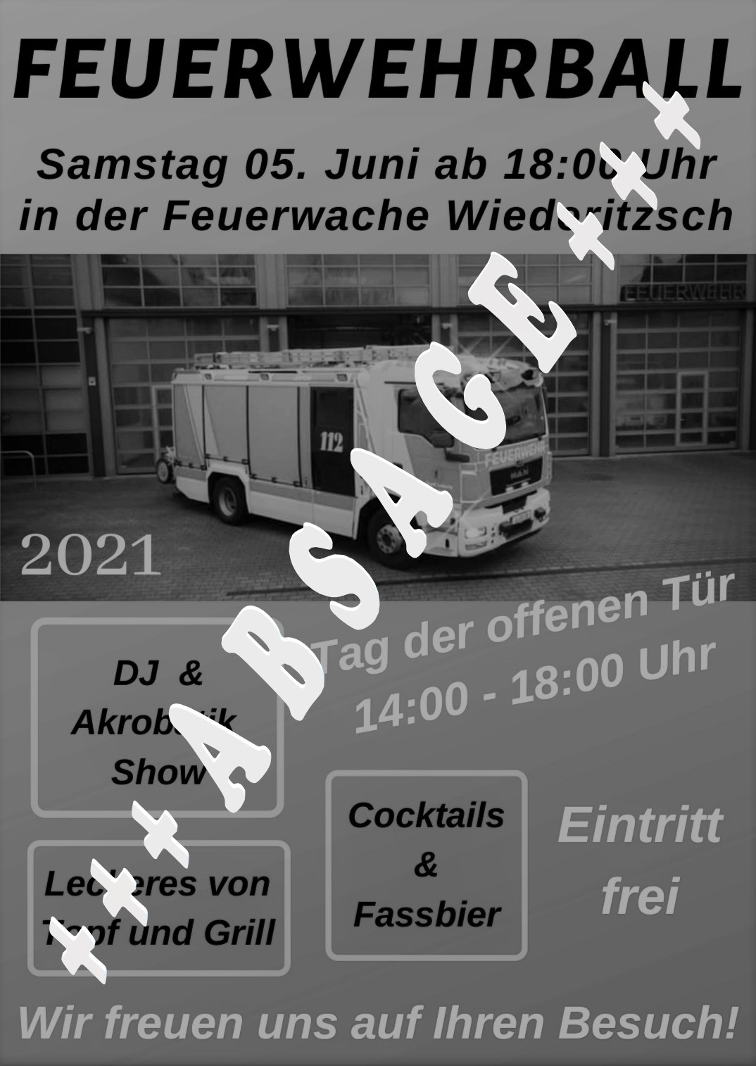 2021 Plakat FwBall Absage